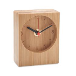 Reloj de sobremesa de bambú