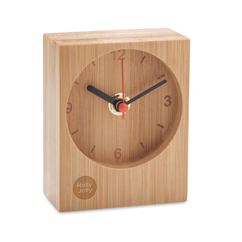 Reloj de sobremesa de bambú