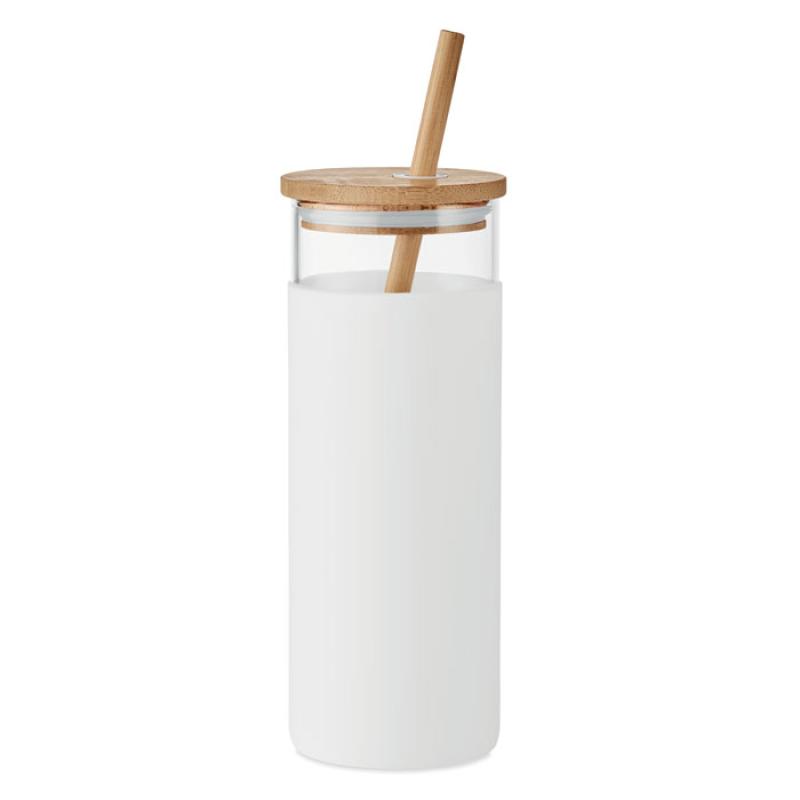 Vaso de 450 ml con tapa bambú