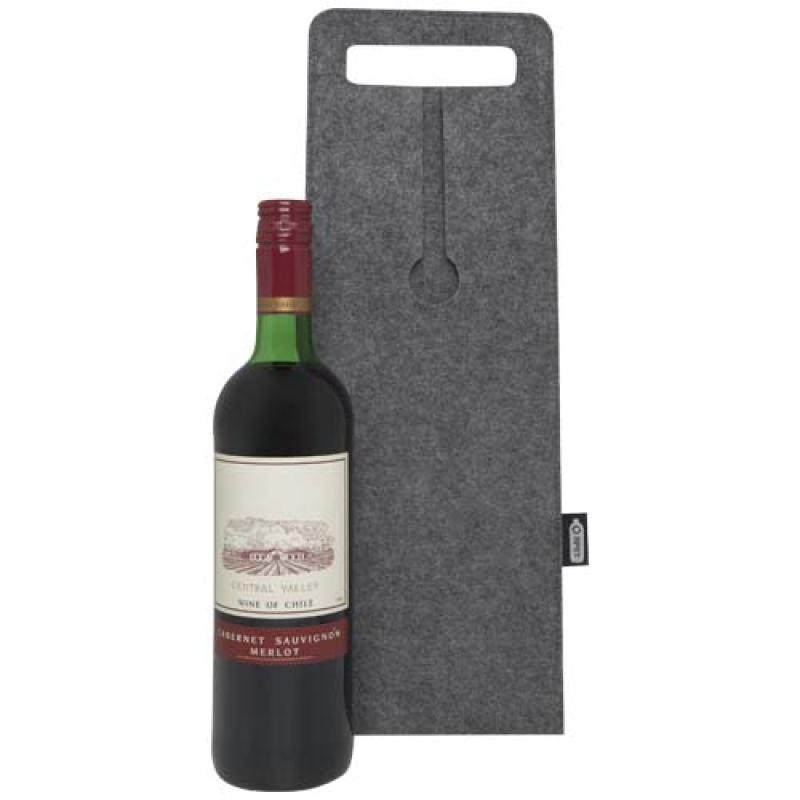 Bolsa de vino de fieltro reciclado GRS de 75 cl "Felta"