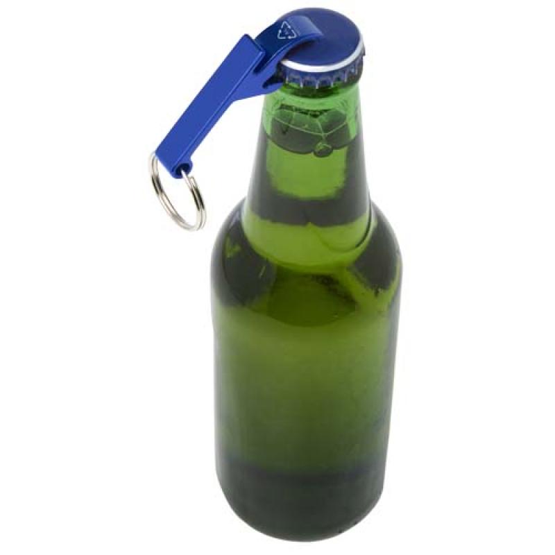 Abridor para botellas y latas de aluminio reciclado RCS y con llavero "Tao"