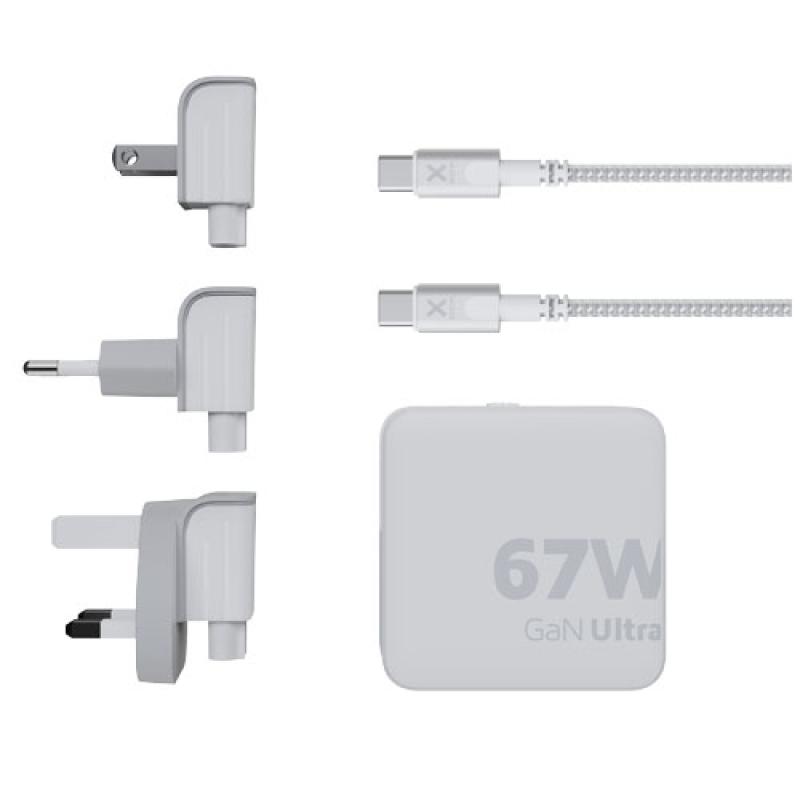 Cargador de viaje de 67 W con cable USB-C PD de 100 W "Xtorm XVC2067 GaN Ultra"