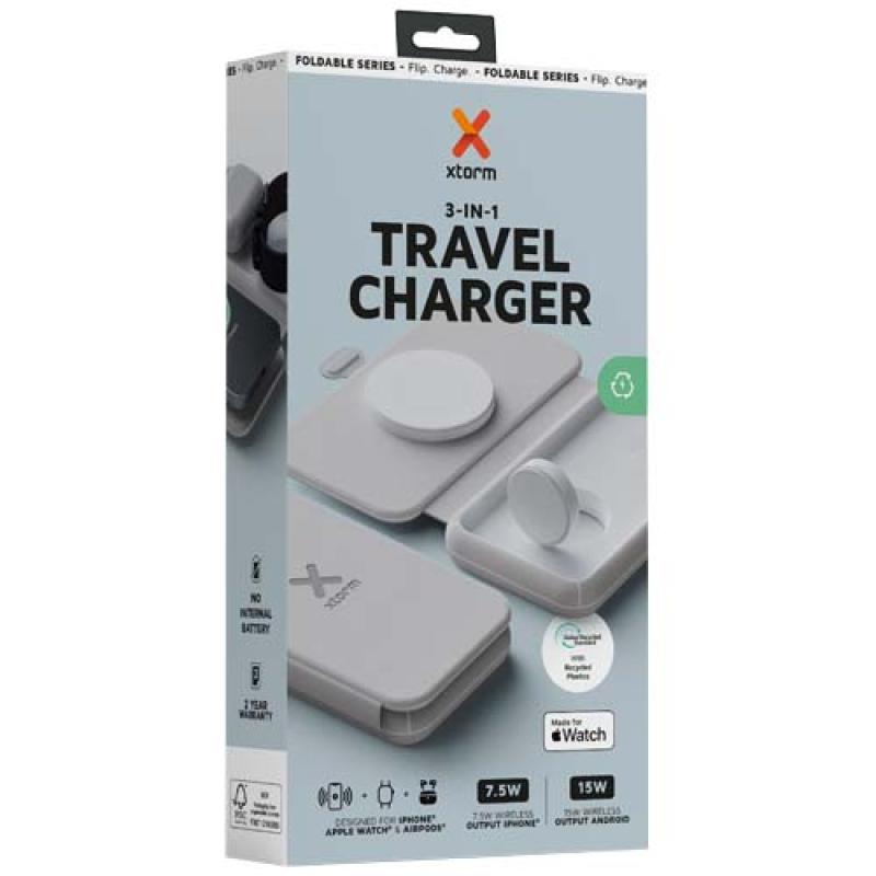 Cargador de viaje inalámbrico 3 en 1 plegable de 15 W "Xtorm XWF31"
