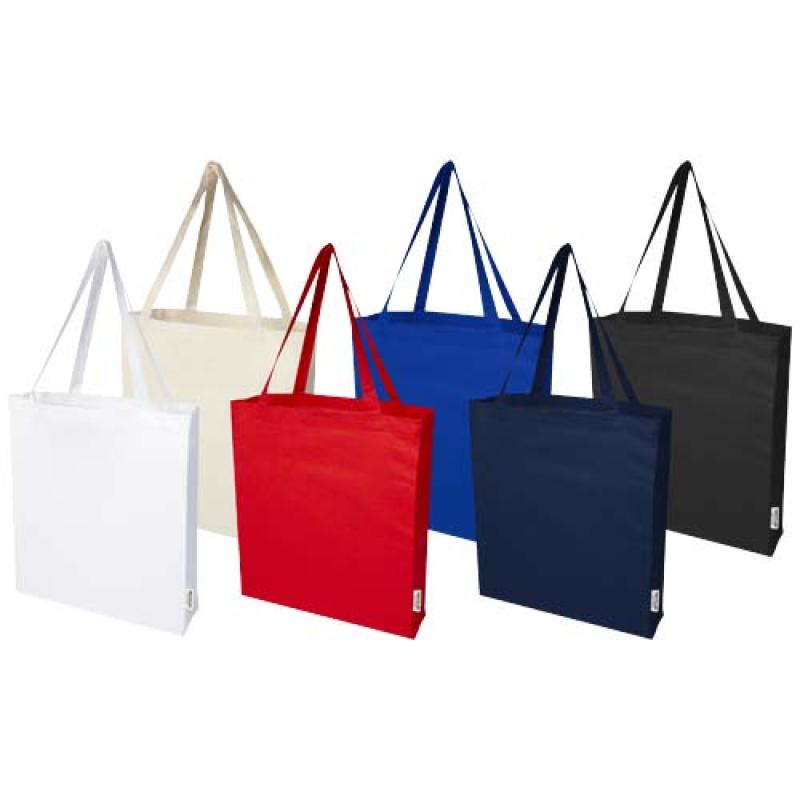 Bolsa Tote con refuerzos de algodón reciclado GRS de 140 g/m² "Madras"