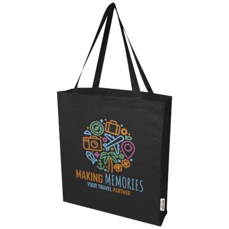 Bolsa Tote con refuerzos de algodón reciclado GRS de 140 g/m² "Madras"