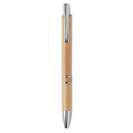 Bolígrafo pulsador bambú