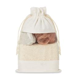 Set de baño en bolsa jute