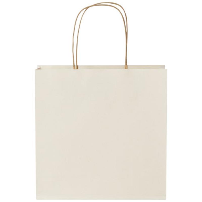 Bolsa de papel de residuos agrícolas 150 g/m2 con asas de papel retorcido, pequeña