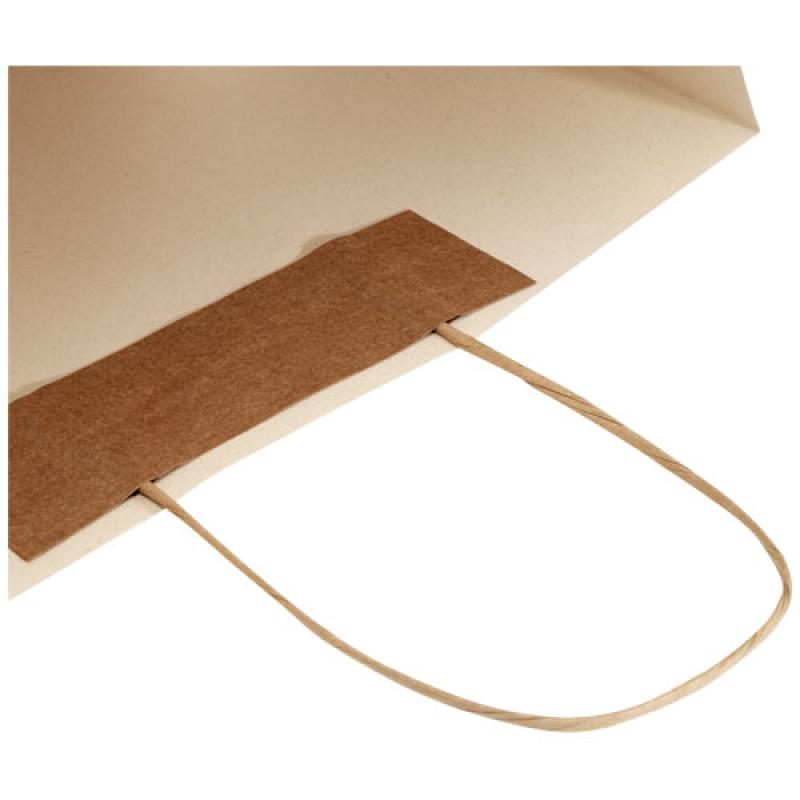 Bolsa de papel de residuos agrícolas 150 g/m2 con asas de papel retorcido, XXL