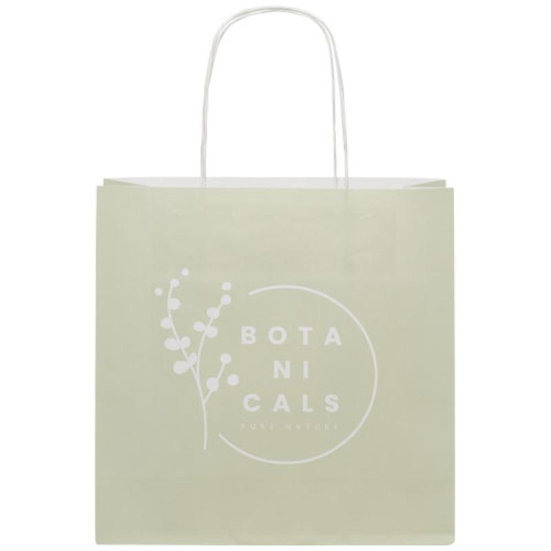 Bolsa de papel kraft 120 g/m2 con asas de papel retorcido, pequeña