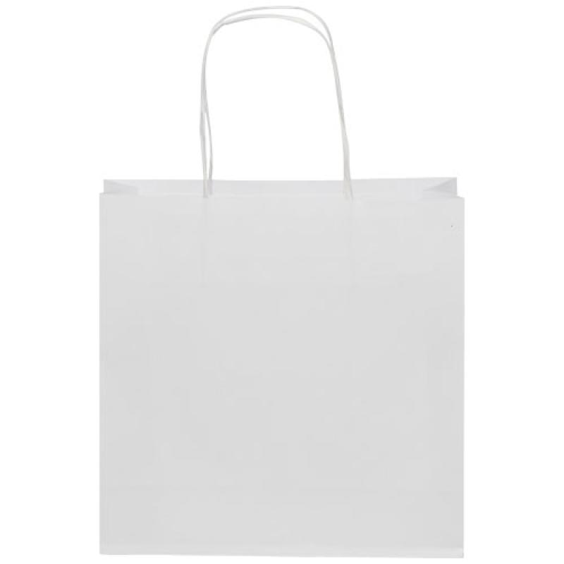 Bolsa de papel kraft 120 g/m2 con asas de papel retorcido, pequeña