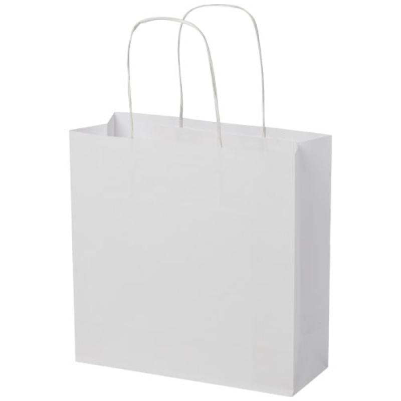 Bolsa de papel kraft 120 g/m2 con asas de papel retorcido, pequeña