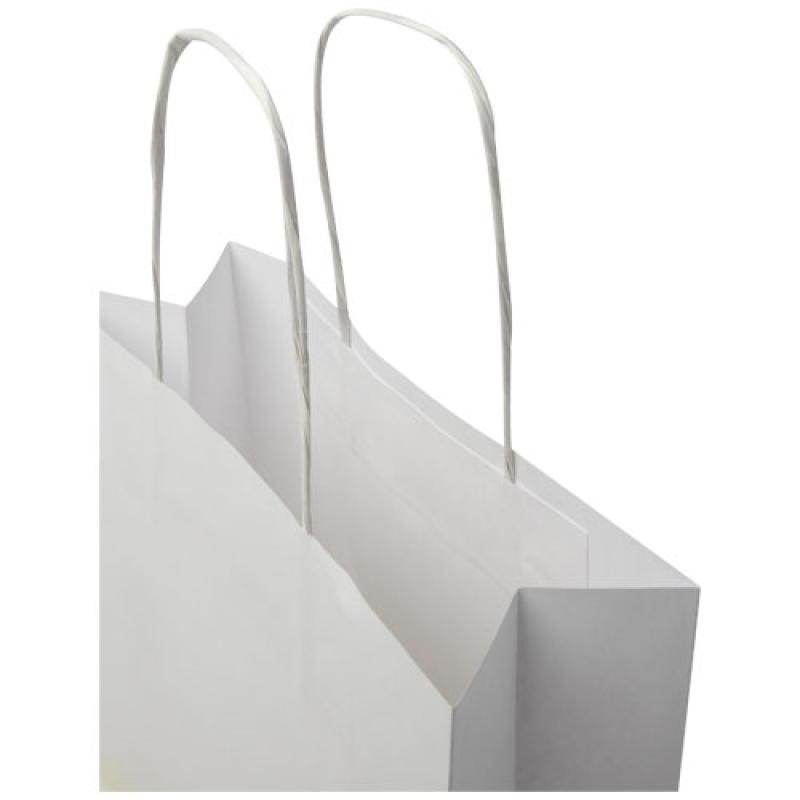 Bolsa de papel kraft 120 g/m2 con asas de papel retorcido, pequeña