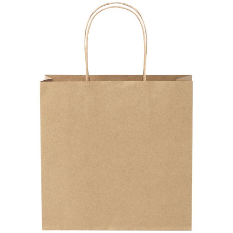 Bolsa de papel kraft 120 g/m2 con asas de papel retorcido, pequeña