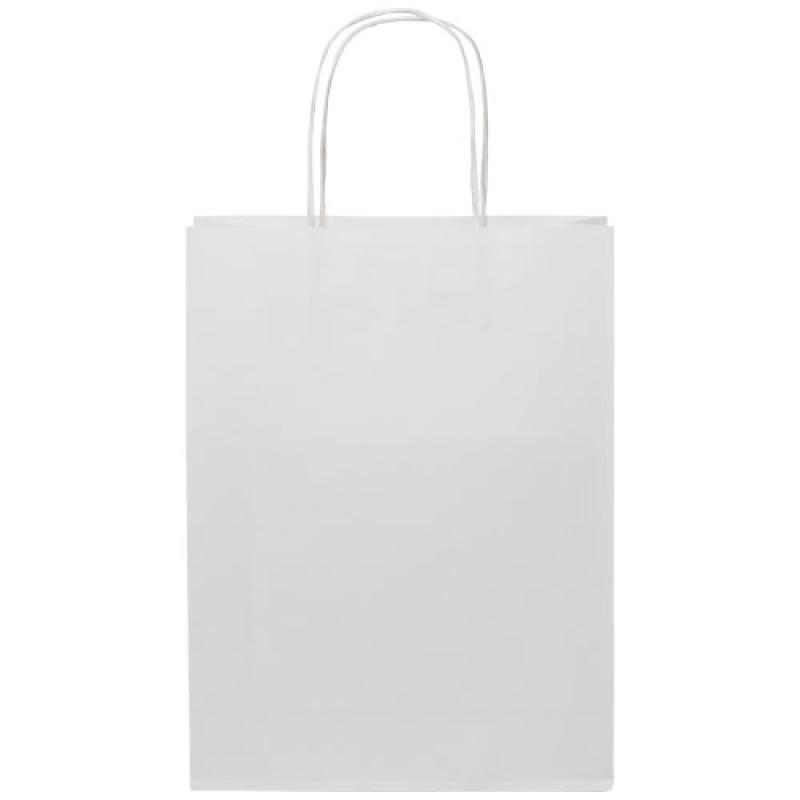 Bolsa de papel kraft 120 g/m2 con asas de papel retorcido, mediana