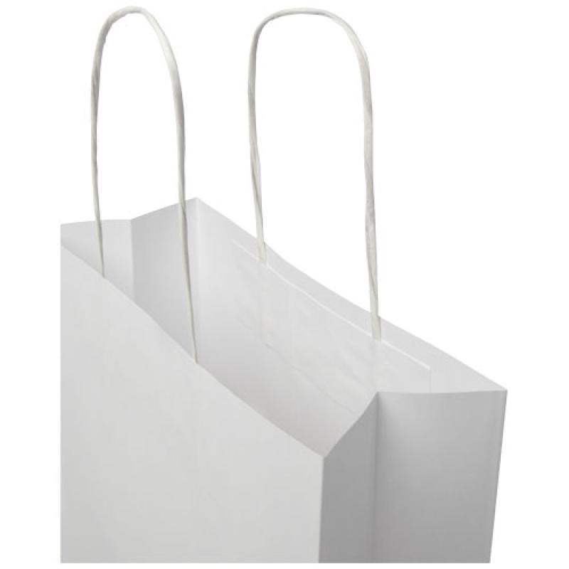 Bolsa de papel kraft 120 g/m2 con asas de papel retorcido, mediana
