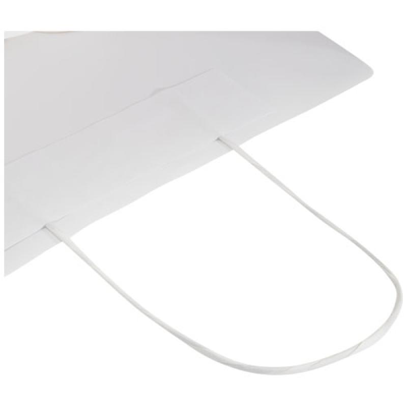 Bolsa de papel kraft 120 g/m2 con asas de papel retorcido, mediana