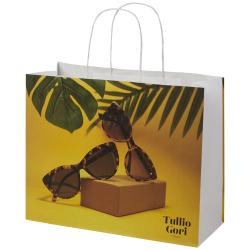 Bolsa de papel kraft 120 g/m2 con asas de papel retorcido, grande