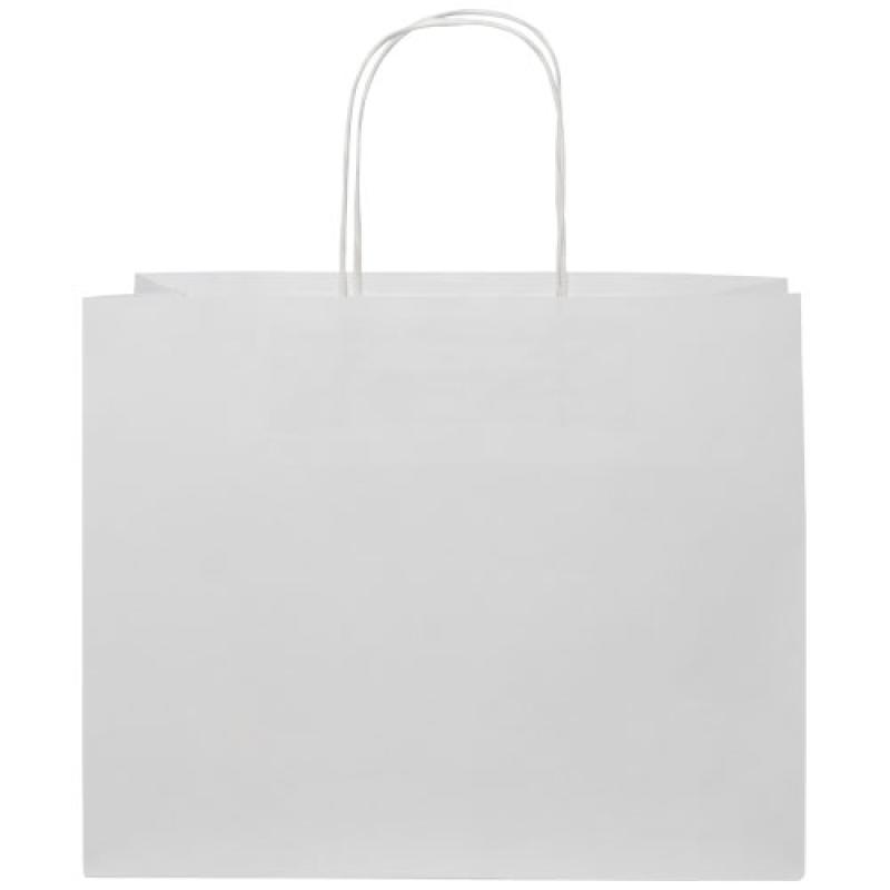Bolsa de papel kraft 120 g/m2 con asas de papel retorcido, grande