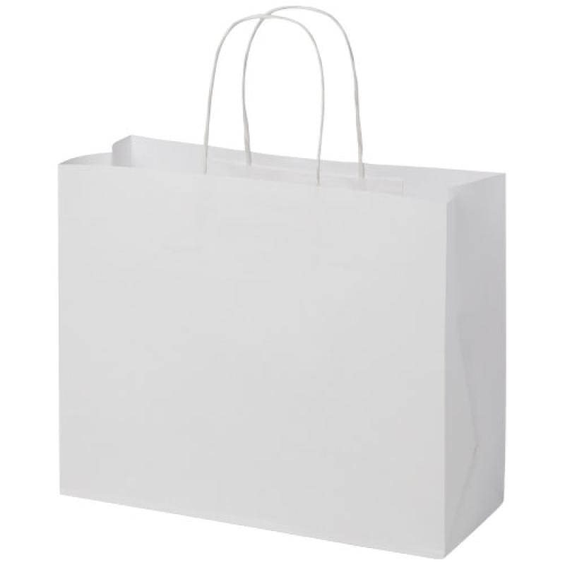 Bolsa de papel kraft 120 g/m2 con asas de papel retorcido, grande