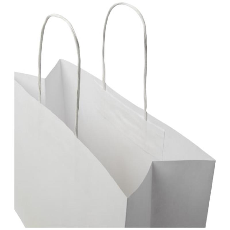 Bolsa de papel kraft 120 g/m2 con asas de papel retorcido, grande