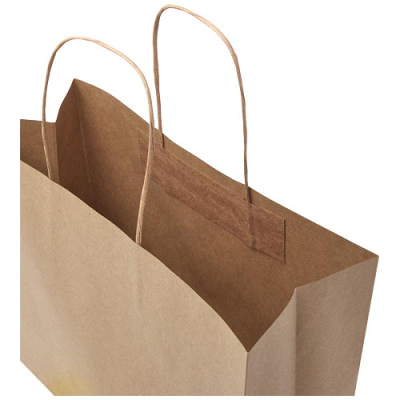Bolsa de papel kraft 120 g/m2 con asas de papel retorcido, grande