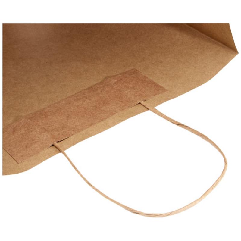 Bolsa de papel kraft 120 g/m2 con asas de papel retorcido, grande