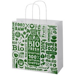 Bolsa de papel kraft 120 g/m2 con asas de papel retorcido, XL