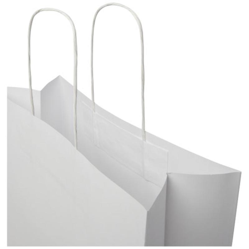 Bolsa de papel kraft 120 g/m2 con asas de papel retorcido, XL