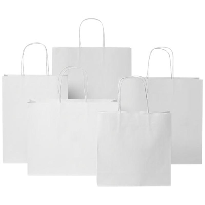 Bolsa de papel kraft 120 g/m2 con asas de papel retorcido, XL