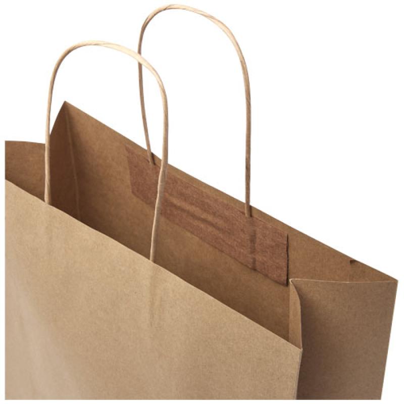 Bolsa de papel kraft 120 g/m2 con asas de papel retorcido, XL