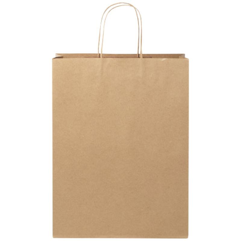 Bolsa de papel kraft 120 g/m2 con asas de papel retorcido, XXL