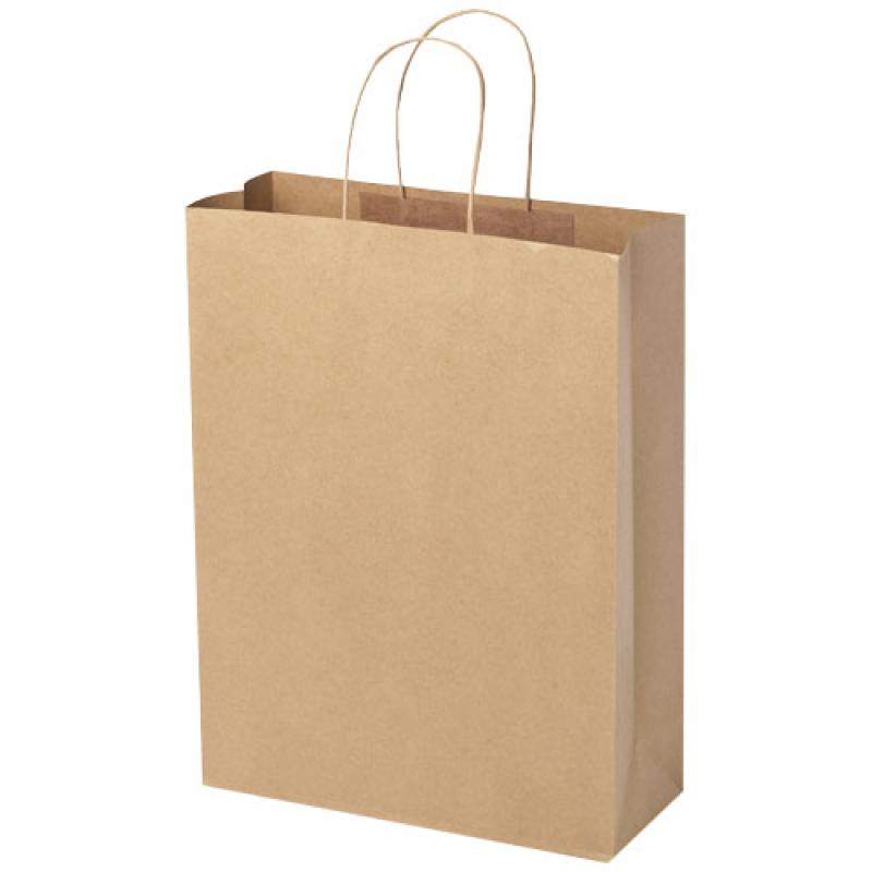 Bolsa de papel kraft 120 g/m2 con asas de papel retorcido, XXL