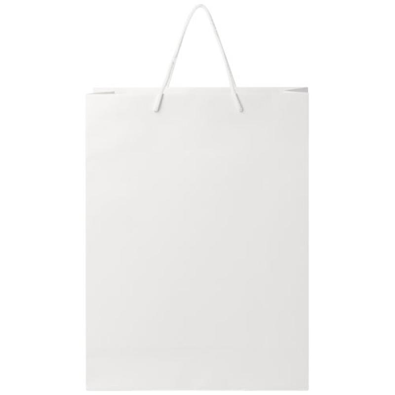 Bolsa de papel integra 170 g/m2 hecha a mano con asas de plástico, XL