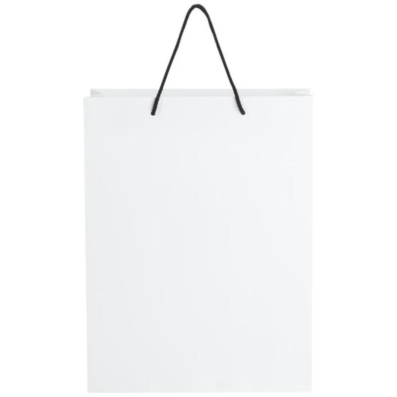 Bolsa de papel integra 170 g/m2 hecha a mano con asas de plástico, XL