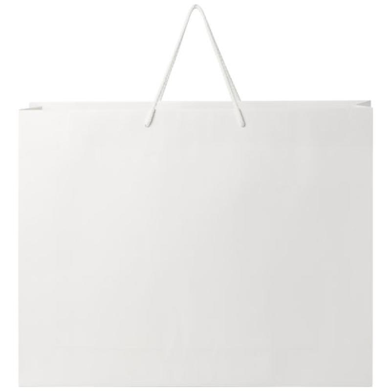 Bolsa de papel integra 170 g/m2 hecha a mano con asas de plástico, XXL