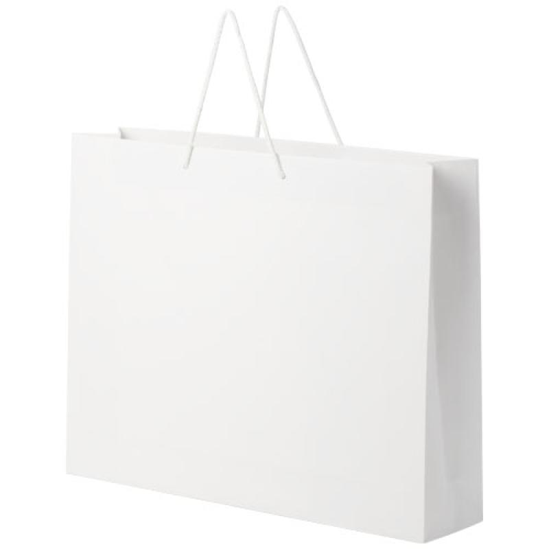 Bolsa de papel integra 170 g/m2 hecha a mano con asas de plástico, XXL