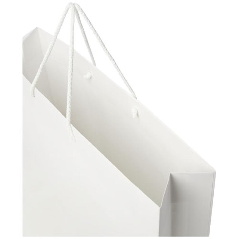 Bolsa de papel integra 170 g/m2 hecha a mano con asas de plástico, XXL