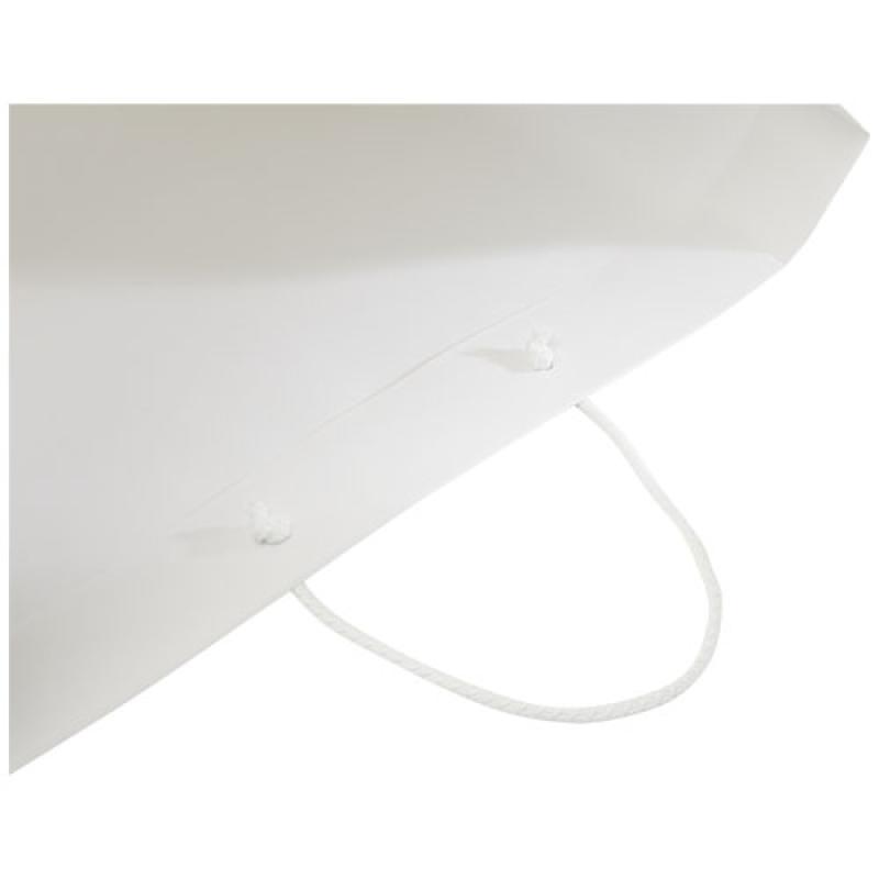 Bolsa de papel integra 170 g/m2 hecha a mano con asas de plástico, XXL