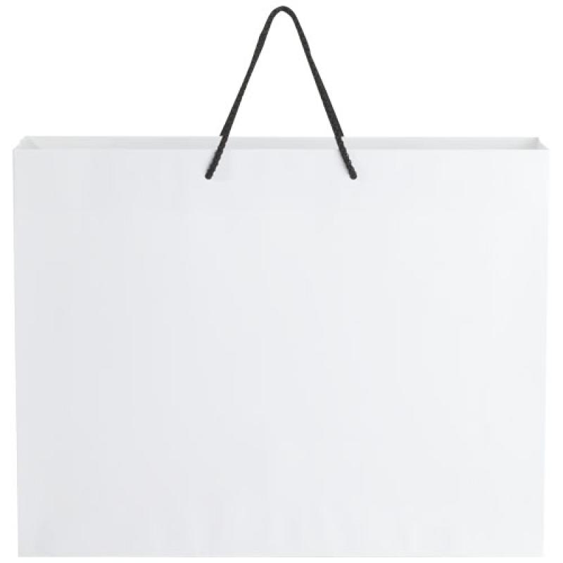 Bolsa de papel integra 170 g/m2 hecha a mano con asas de plástico, XXL