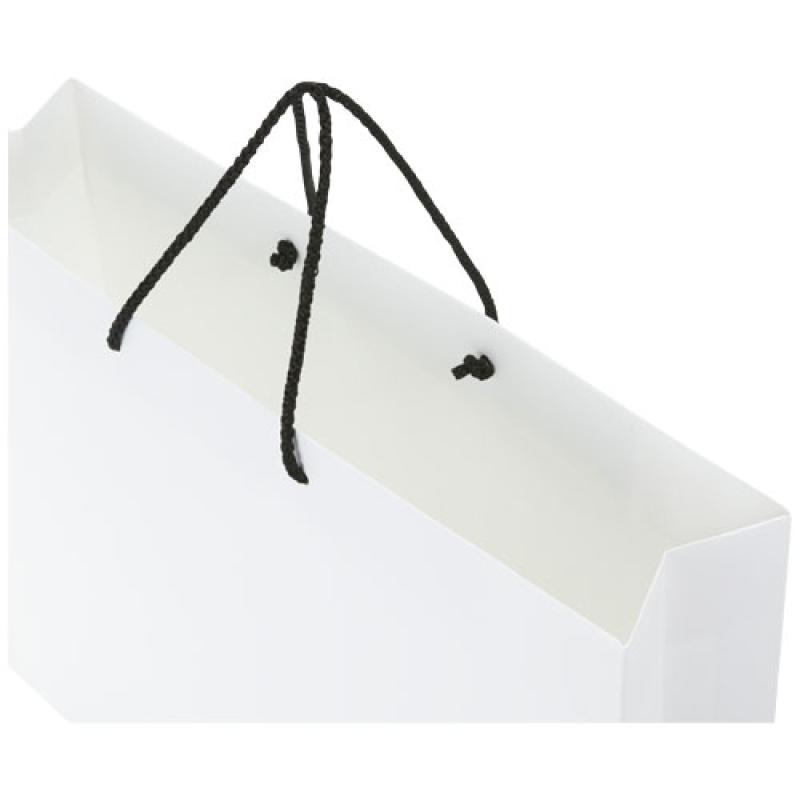 Bolsa de papel integra 170 g/m2 hecha a mano con asas de plástico, XXL