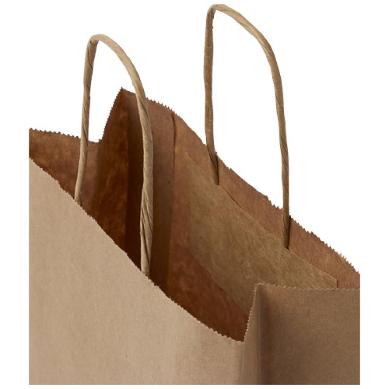 Bolsa de papel kraft 80 g/m2 con asas retorcidas, pequeña