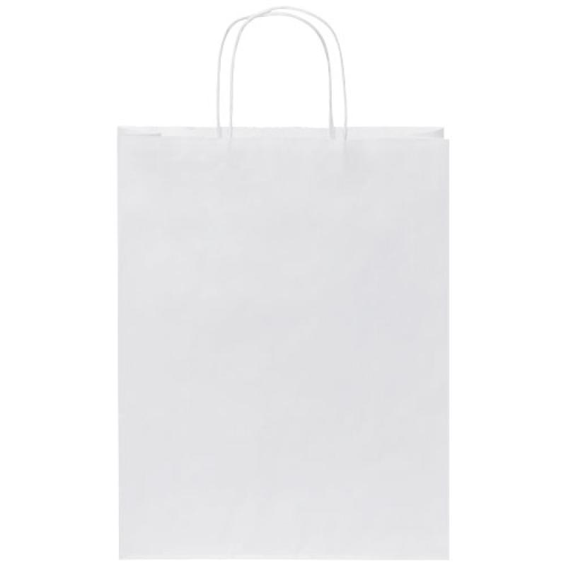 Bolsa de papel kraft 80 g/m2 con asas retorcidas, mediana