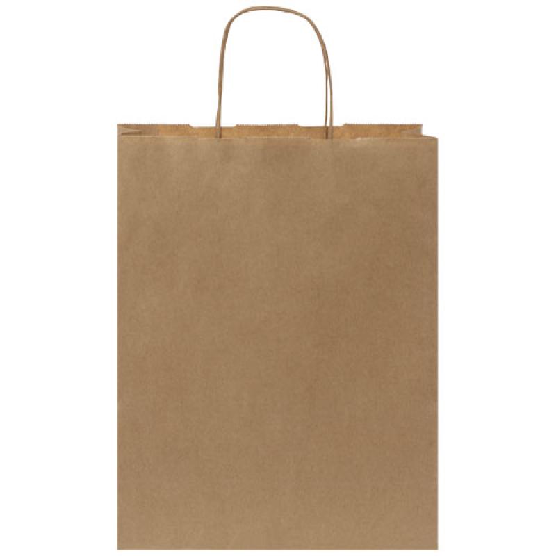 Bolsa de papel kraft 80 g/m2 con asas retorcidas, mediana