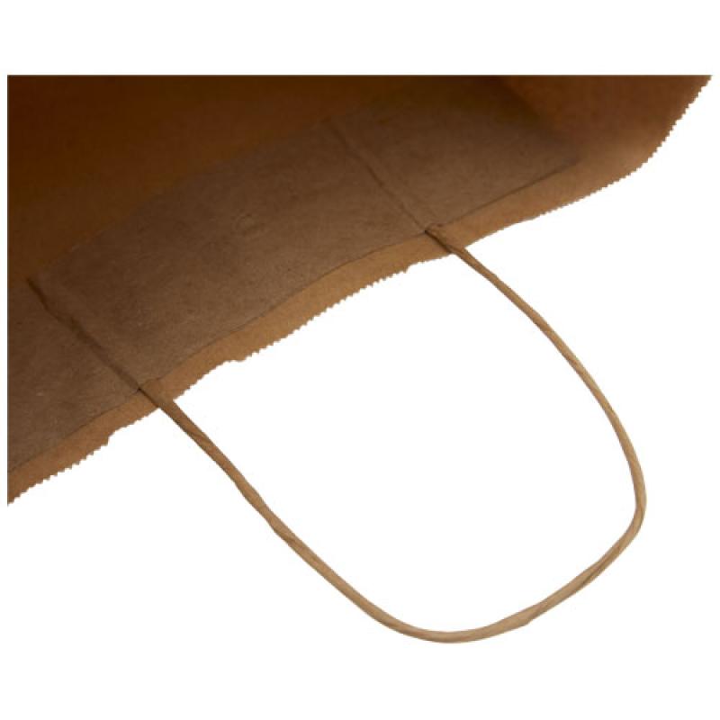 Bolsa de papel kraft 80 g/m2 con asas retorcidas, mediana