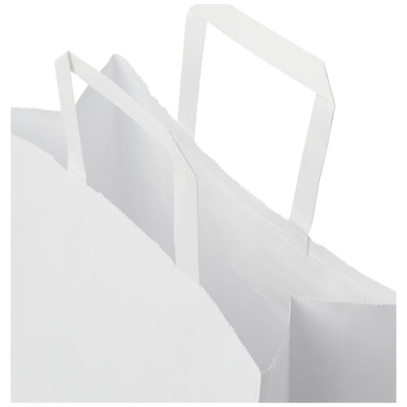 Bolsa de papel kraft 80-90 g/m2 con asas planas, mediana