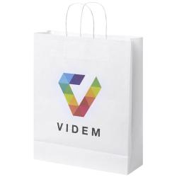 Bolsa de papel kraft 80-90 g/m2 con asas retorcidas, grande