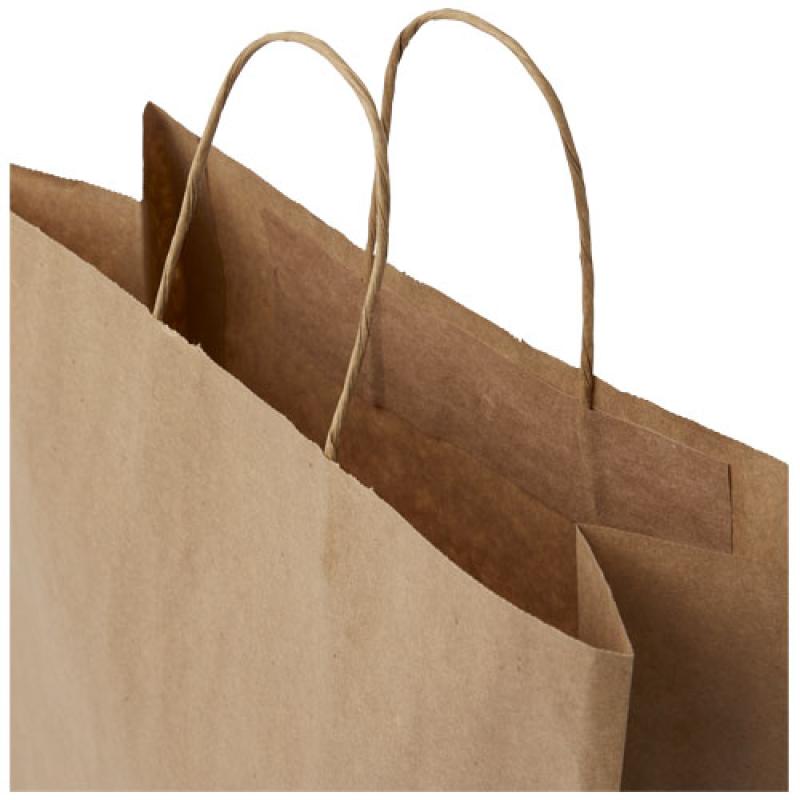 Bolsa de papel kraft 80-90 g/m2 con asas retorcidas, grande