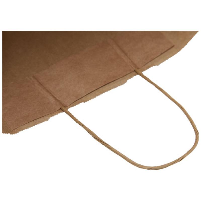 Bolsa de papel kraft 80-90 g/m2 con asas retorcidas, grande