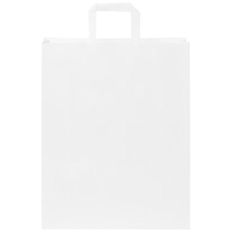 Bolsa de papel kraft 80-90 g/m2 con asas planas, grande
